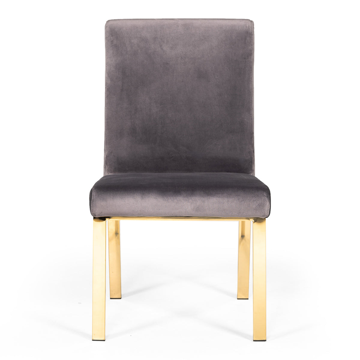 Reba Modern Grey Velvet & Gold Dining Chair (Set of 2) by VIG Furniture - View 1