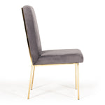 Reba Modern Grey Velvet & Gold Dining Chair (Set of 2) by VIG Furniture - View 9
