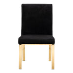 Reba Modern Black Velvet & Gold Dining Chair (Set of 2) by VIG Furniture - View 8
