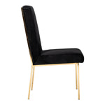 Reba Modern Black Velvet & Gold Dining Chair (Set of 2) by VIG Furniture - View 9