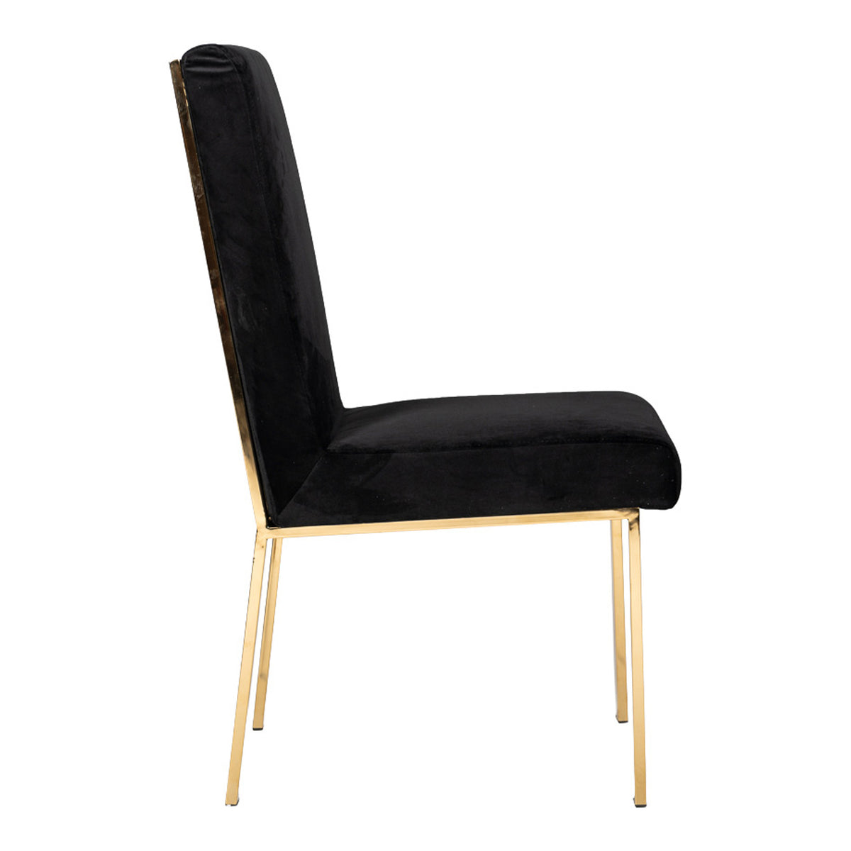 Reba Modern Black Velvet & Gold Dining Chair (Set of 2) by VIG Furniture - View 9