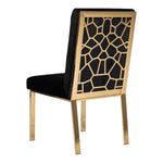 Reba Modern Black Velvet & Gold Dining Chair (Set of 2) by VIG Furniture - View 10