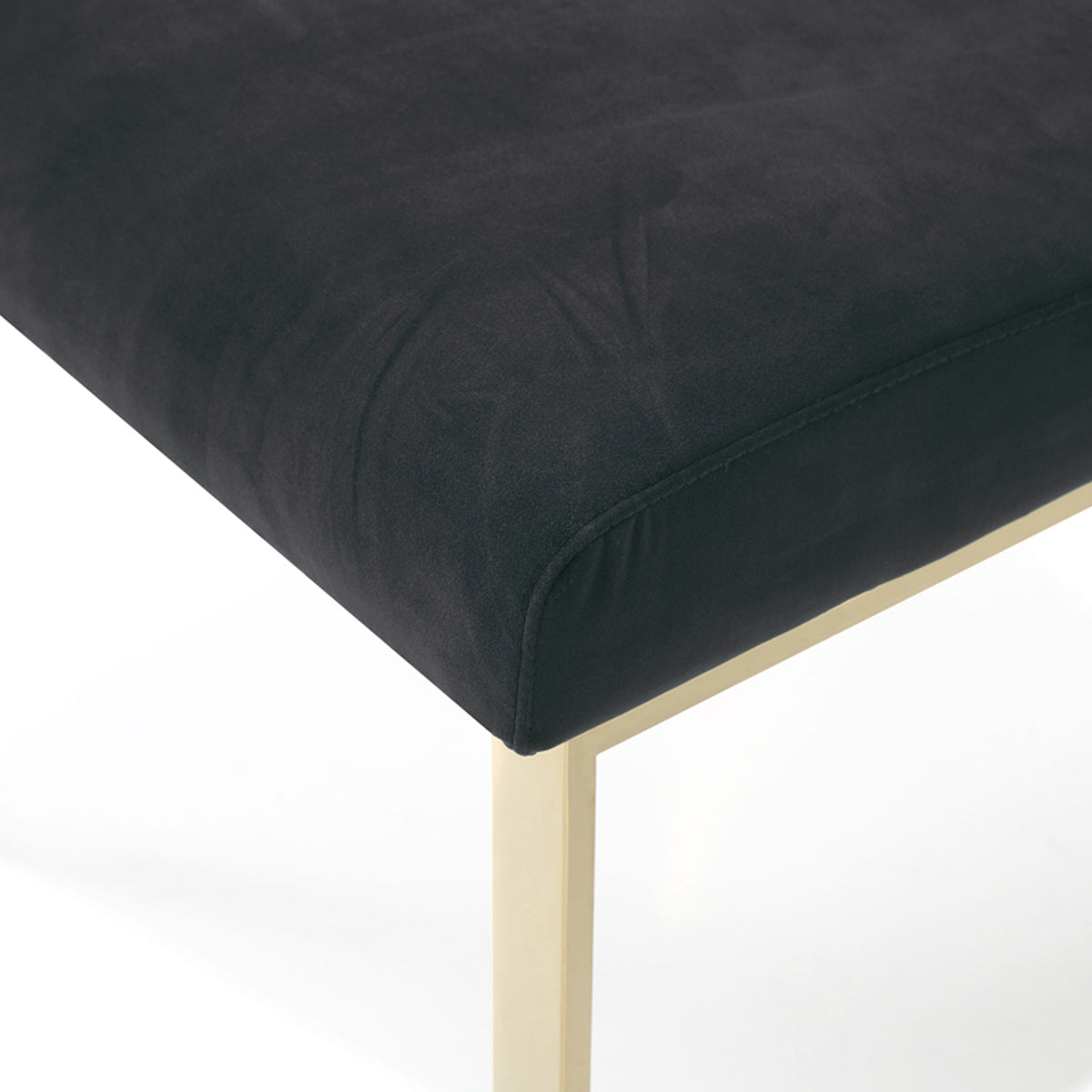Reba Modern Black Velvet & Gold Dining Chair (Set of 2) by VIG Furniture - View 13