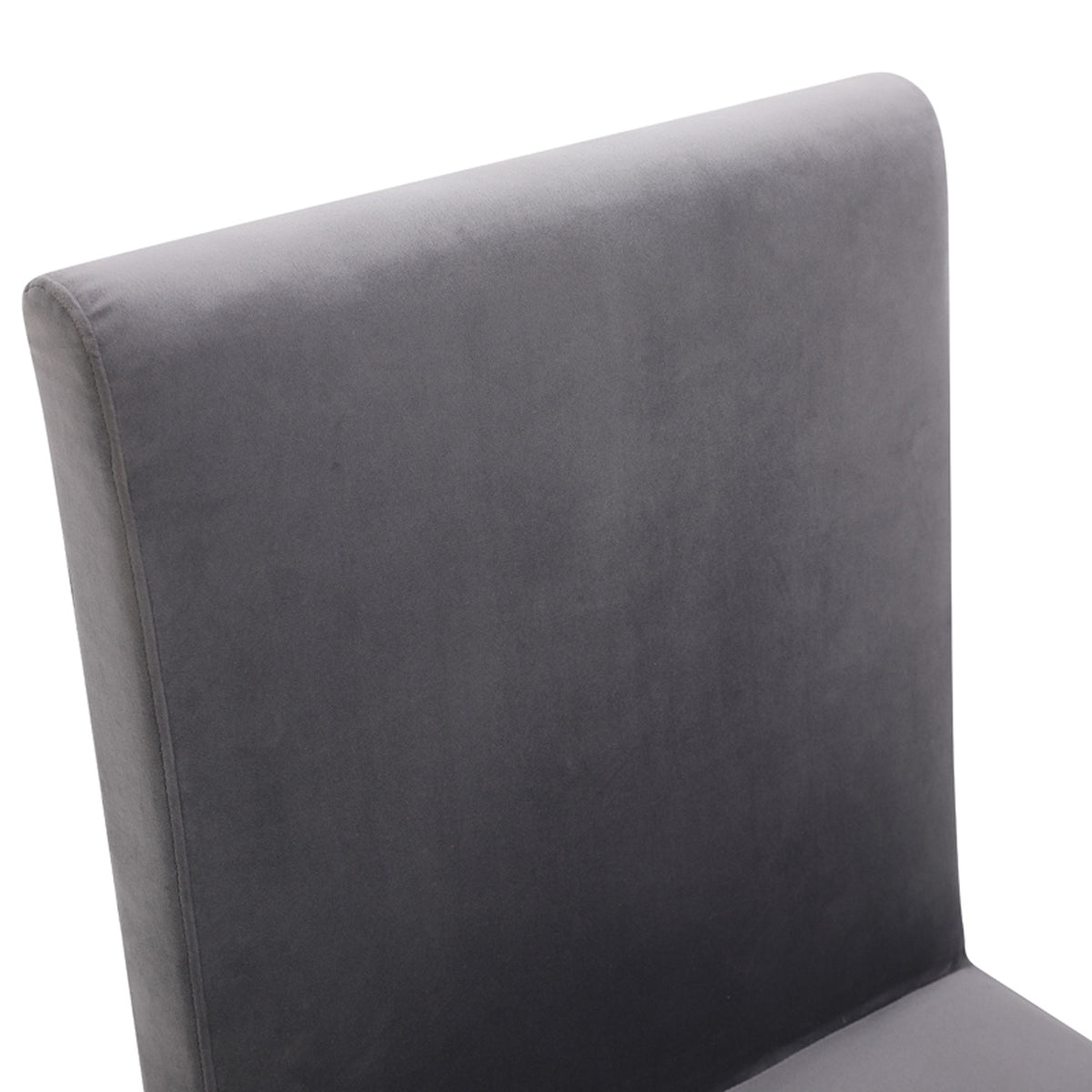 Reba Modern Grey Velvet & Stainless Steel Dining Chair (Set of 2) by VIG Furniture - View 9