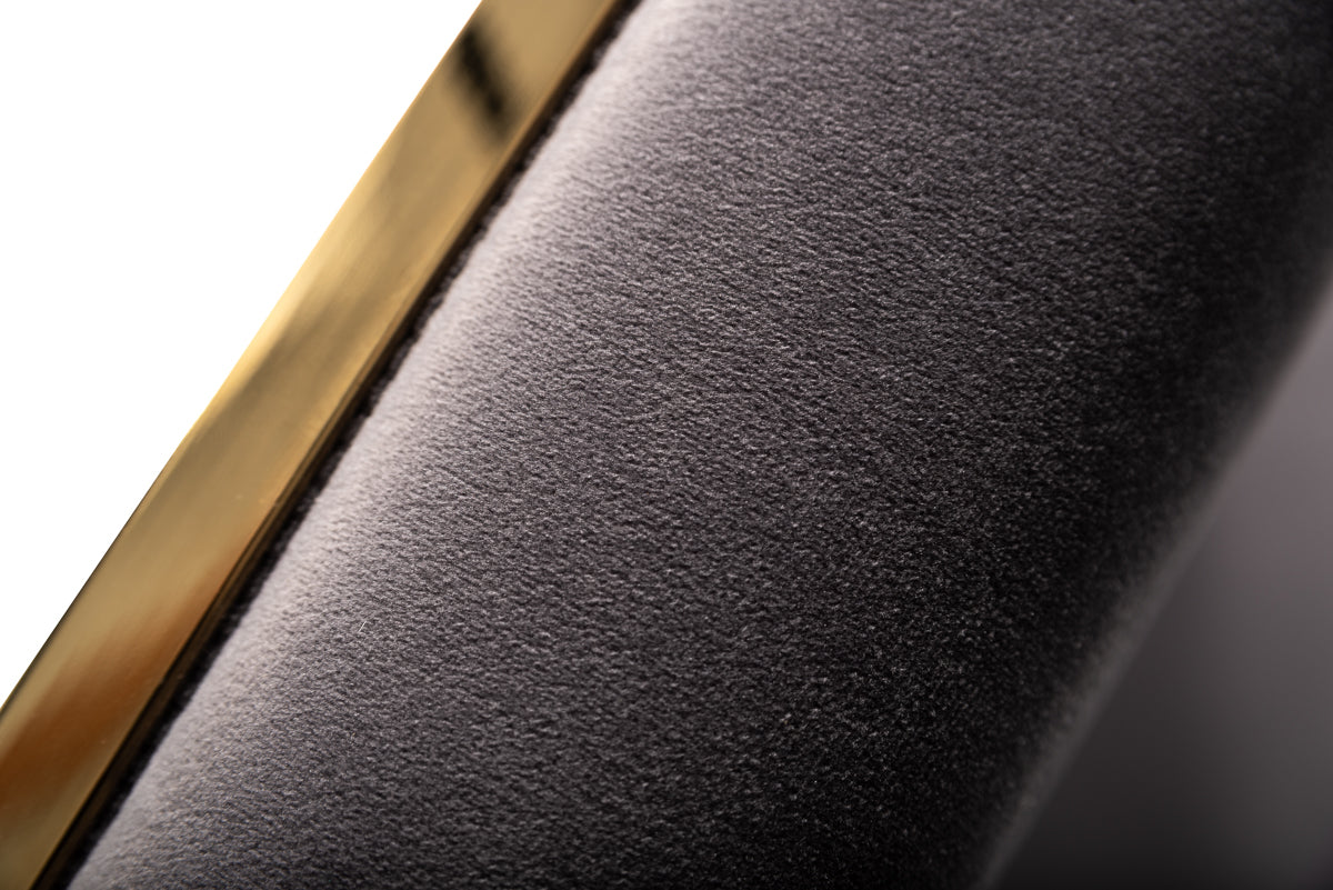 Reba Modern Grey Velvet & Gold Dining Chair (Set of 2) by VIG Furniture - View 6