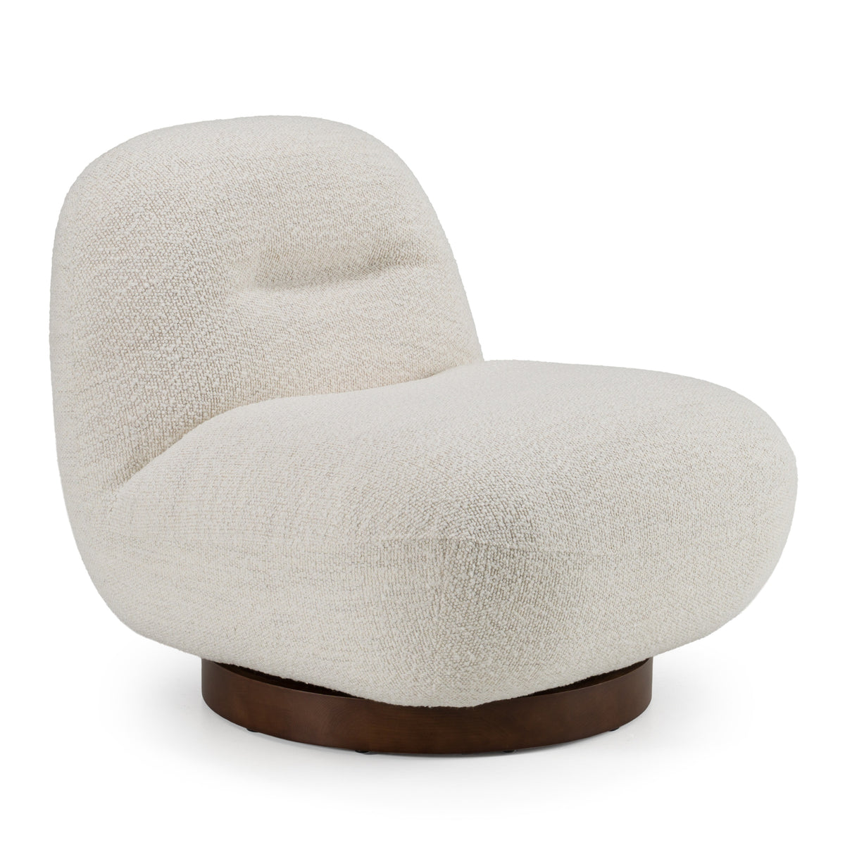 Renee - Modern Cream Fabric Swivel Chair by VIG Furniture - View 1