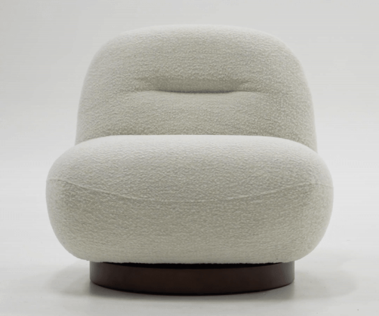 Renee - Modern Cream Fabric Swivel Chair by VIG Furniture - View 8