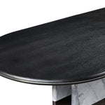 Renfew - Modern Black Oak + Faux Marble Oval Dining Table by VIG Furniture - View 10