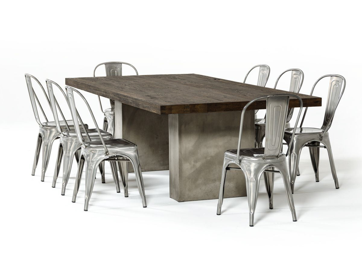 Renzo Modern Oak & Concrete 118" Dining Table by VIG Furniture - View 7