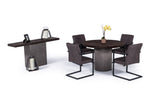 Renzo Modern Round Oak & Concrete Dining Table by VIG Furniture - View 6