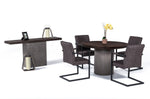Renzo Modern Round Oak & Concrete Dining Table by VIG Furniture - View 5