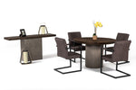 Renzo Modern Round Oak & Concrete Dining Table by VIG Furniture - View 8
