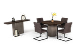 Renzo Modern Round Oak & Concrete Dining Table by VIG Furniture - View 9
