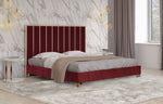 Reyes Modern Red Velvet & Gold Bed by VIG Furniture - View 2