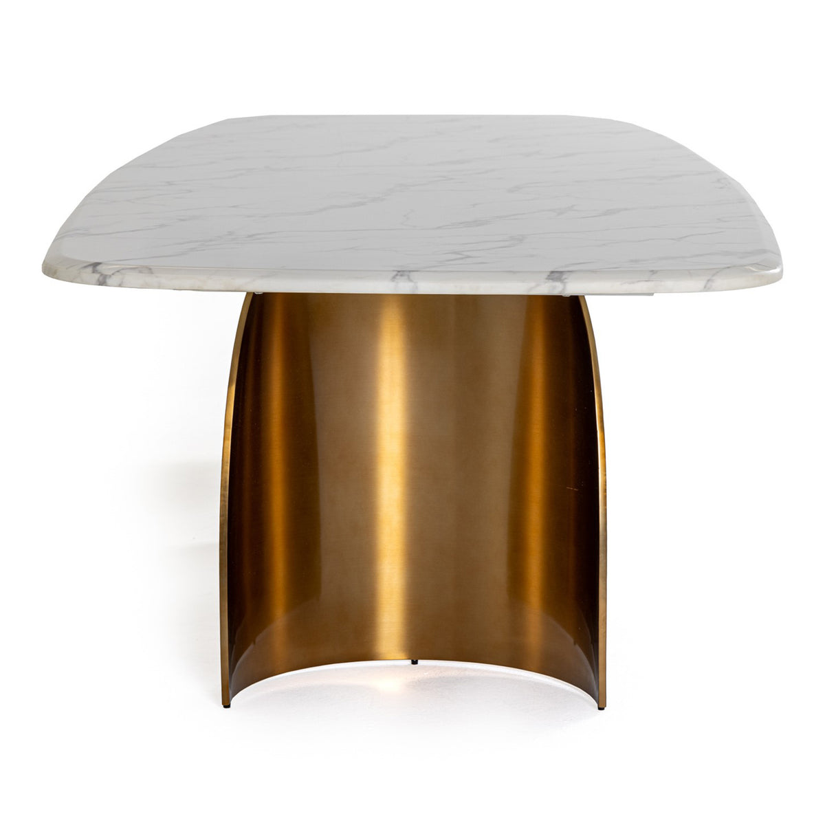 Reynold - Glam Faux Marble + Gold Stainless Steel Dining Table by VIG Furniture - View 7