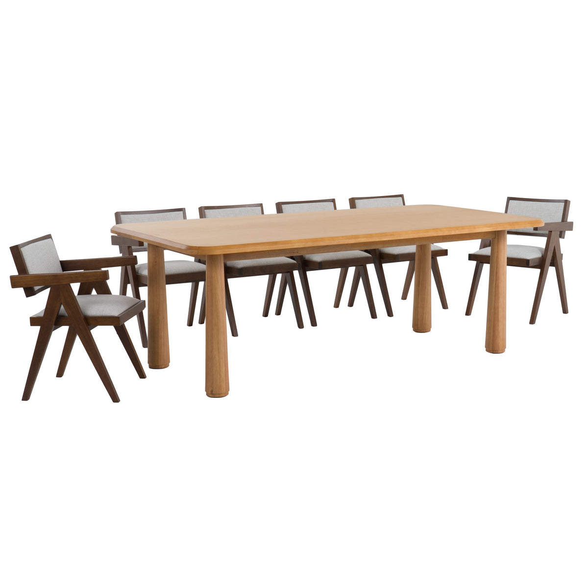 Rhea - Modern 87" Natural Acacia Rectangular Dining Table by VIG Furniture - View 8