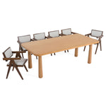 Rhea - Modern 87" Natural Acacia Rectangular Dining Table by VIG Furniture - View 9
