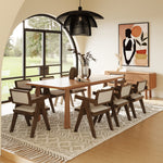 Rhea - Modern 87" Natural Acacia Rectangular Dining Table by VIG Furniture - View 2