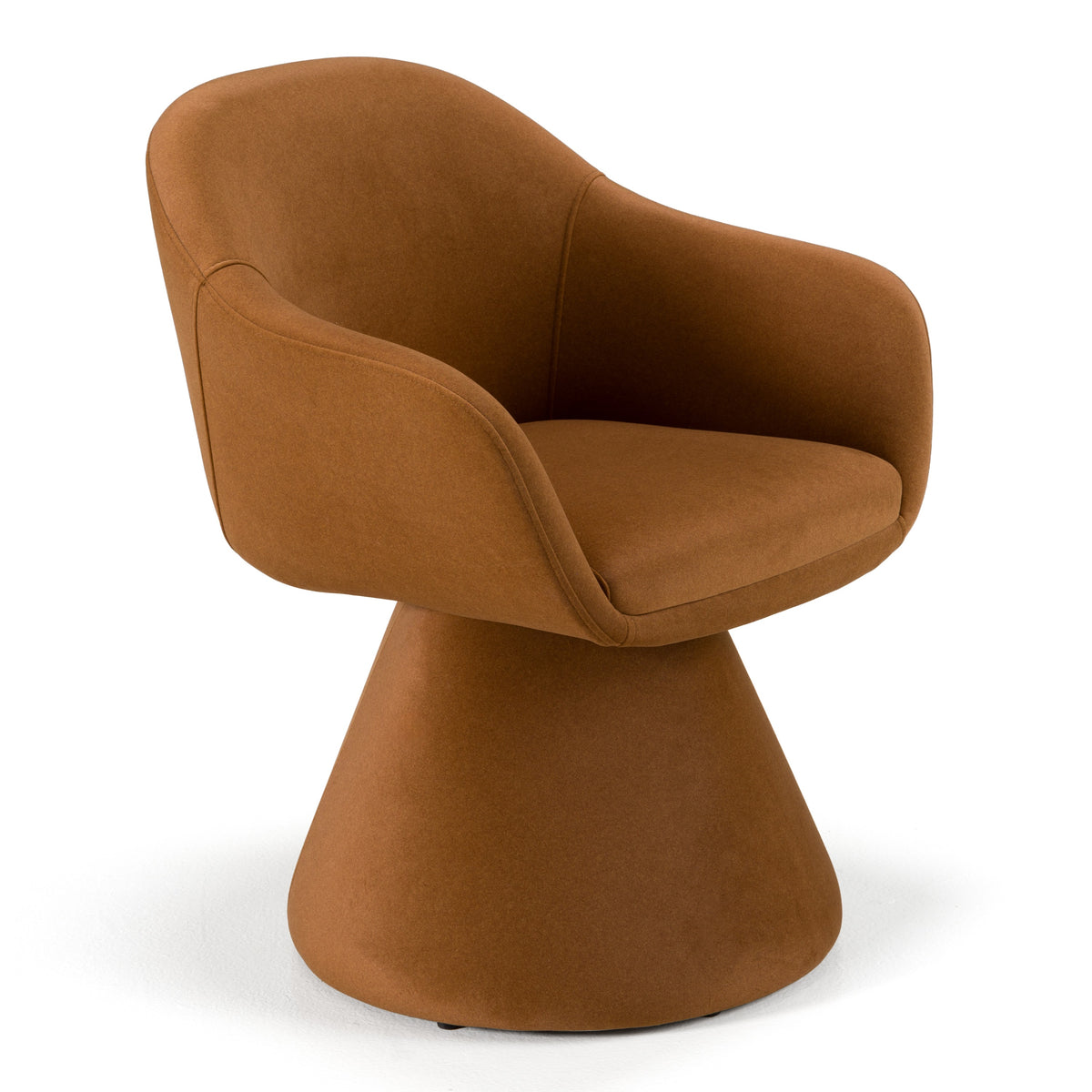 Risa Modern Rust Fabric Swivel Dining Chair by VIG Furniture - View 1
