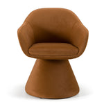 Risa Modern Rust Fabric Swivel Dining Chair by VIG Furniture - View 2