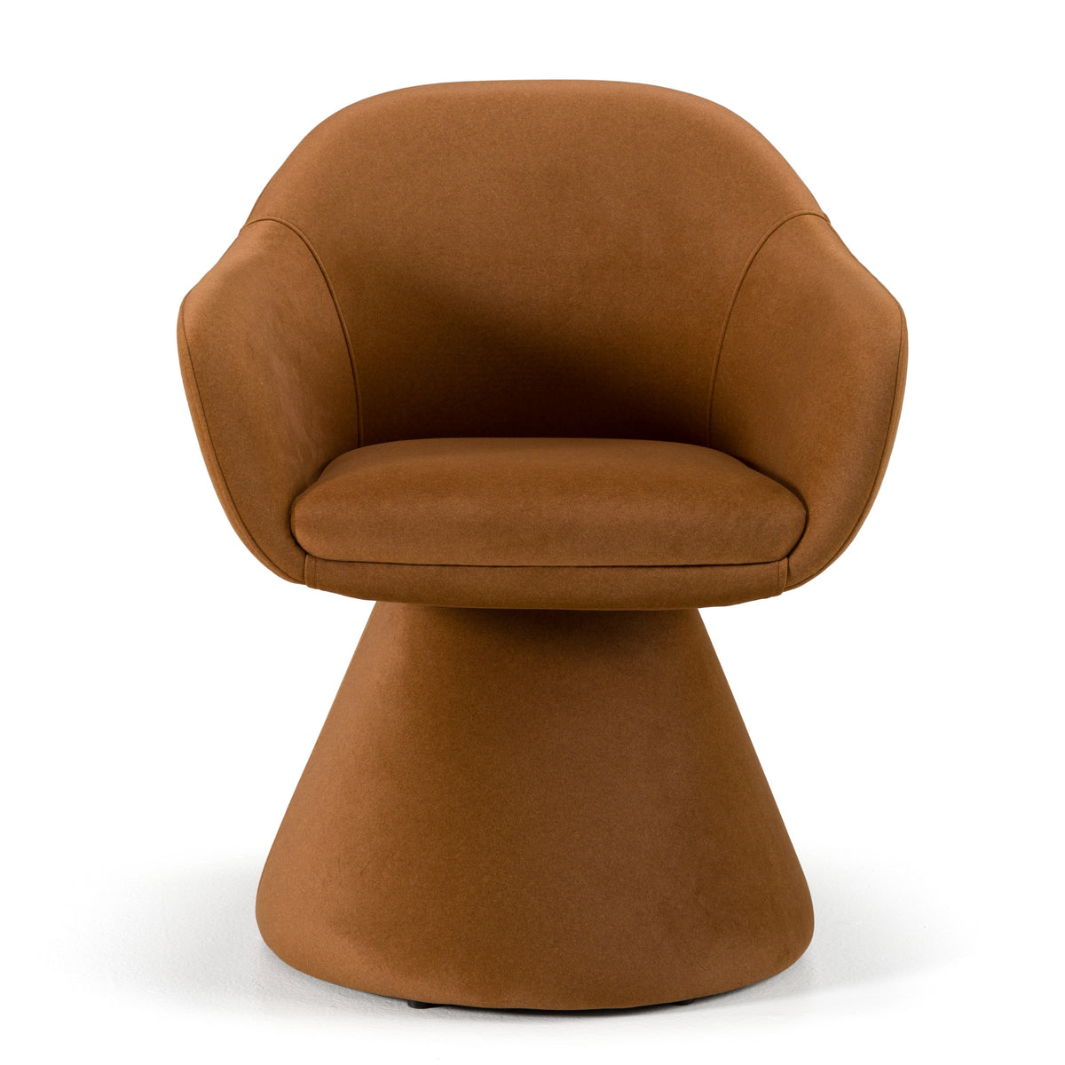 Risa Modern Rust Fabric Swivel Dining Chair by VIG Furniture - View 2