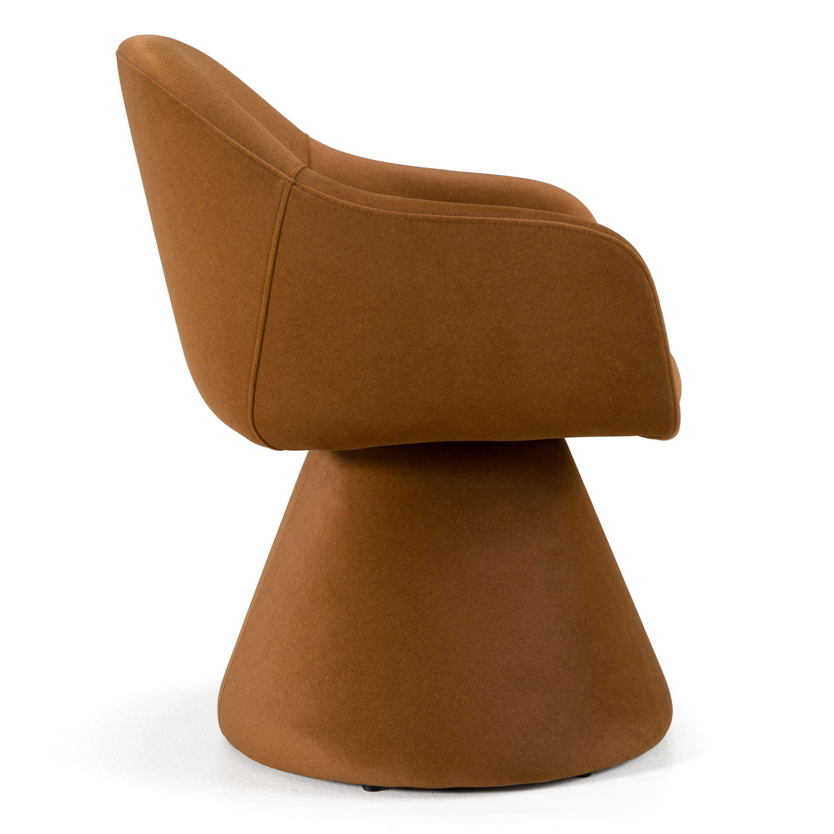 Risa Modern Rust Fabric Swivel Dining Chair by VIG Furniture - View 3