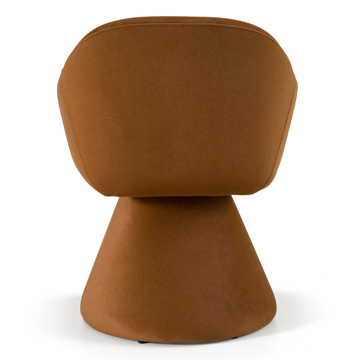 Risa Modern Rust Fabric Swivel Dining Chair by VIG Furniture - View 4