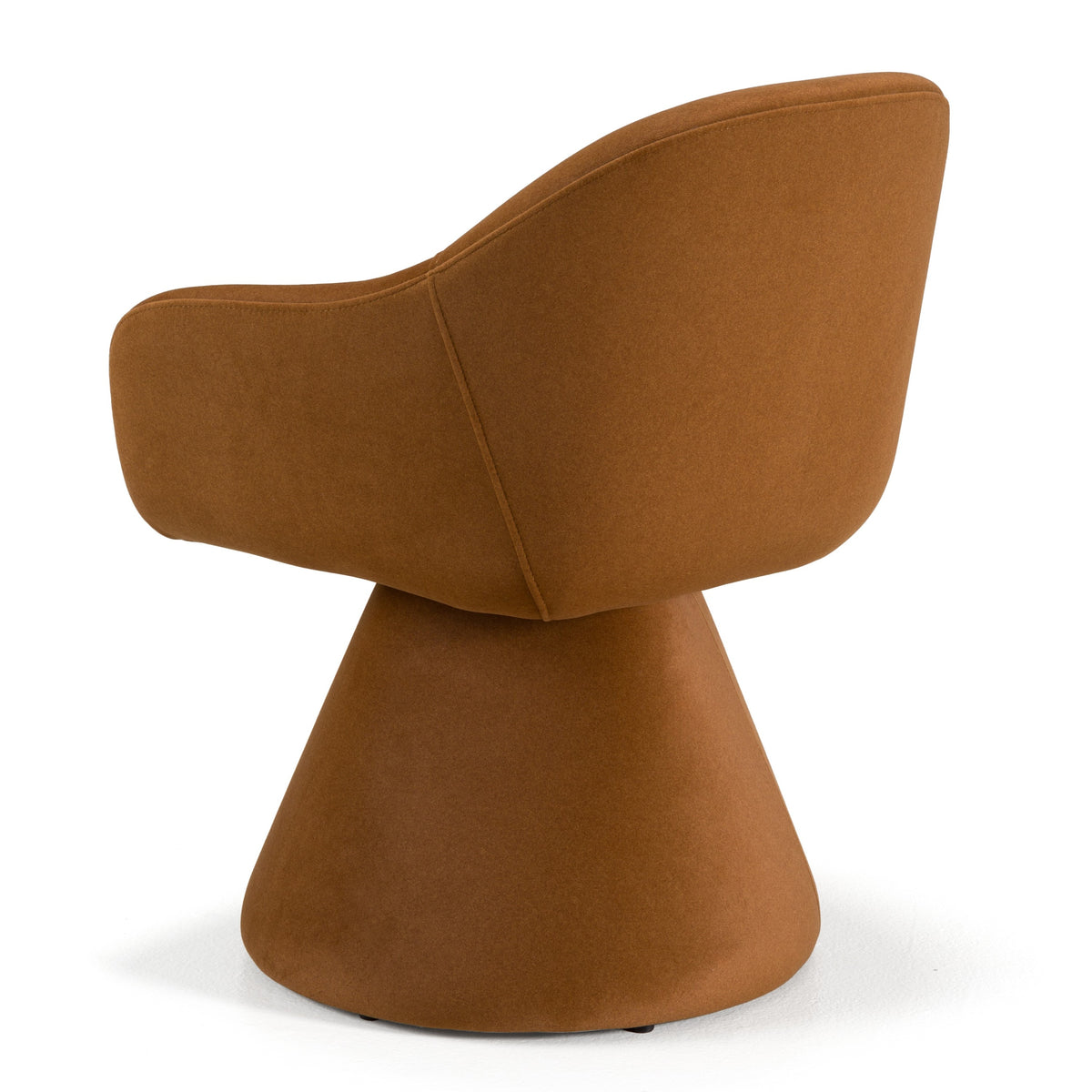 Risa Modern Rust Fabric Swivel Dining Chair by VIG Furniture - View 7