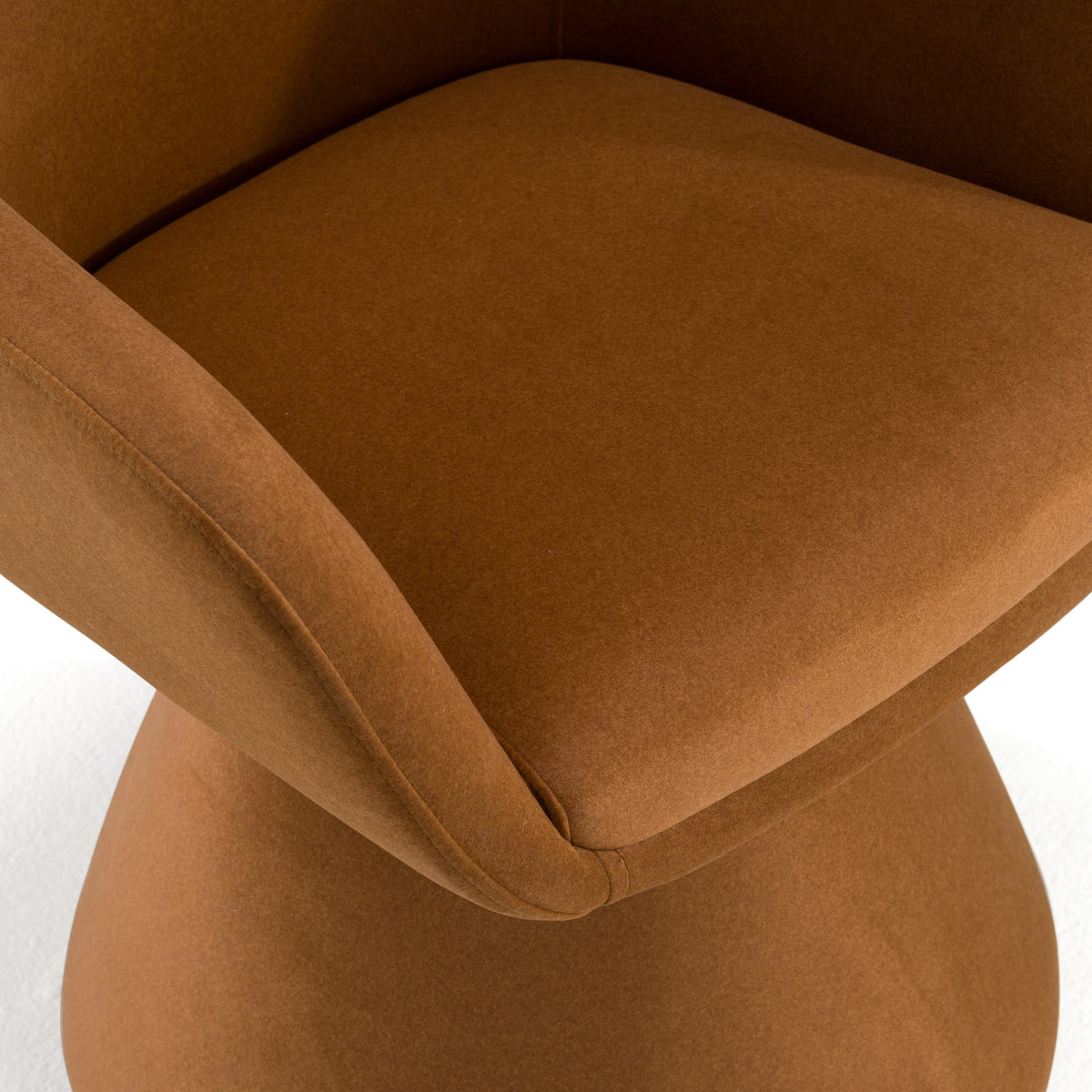 Risa Modern Rust Fabric Swivel Dining Chair by VIG Furniture - View 5