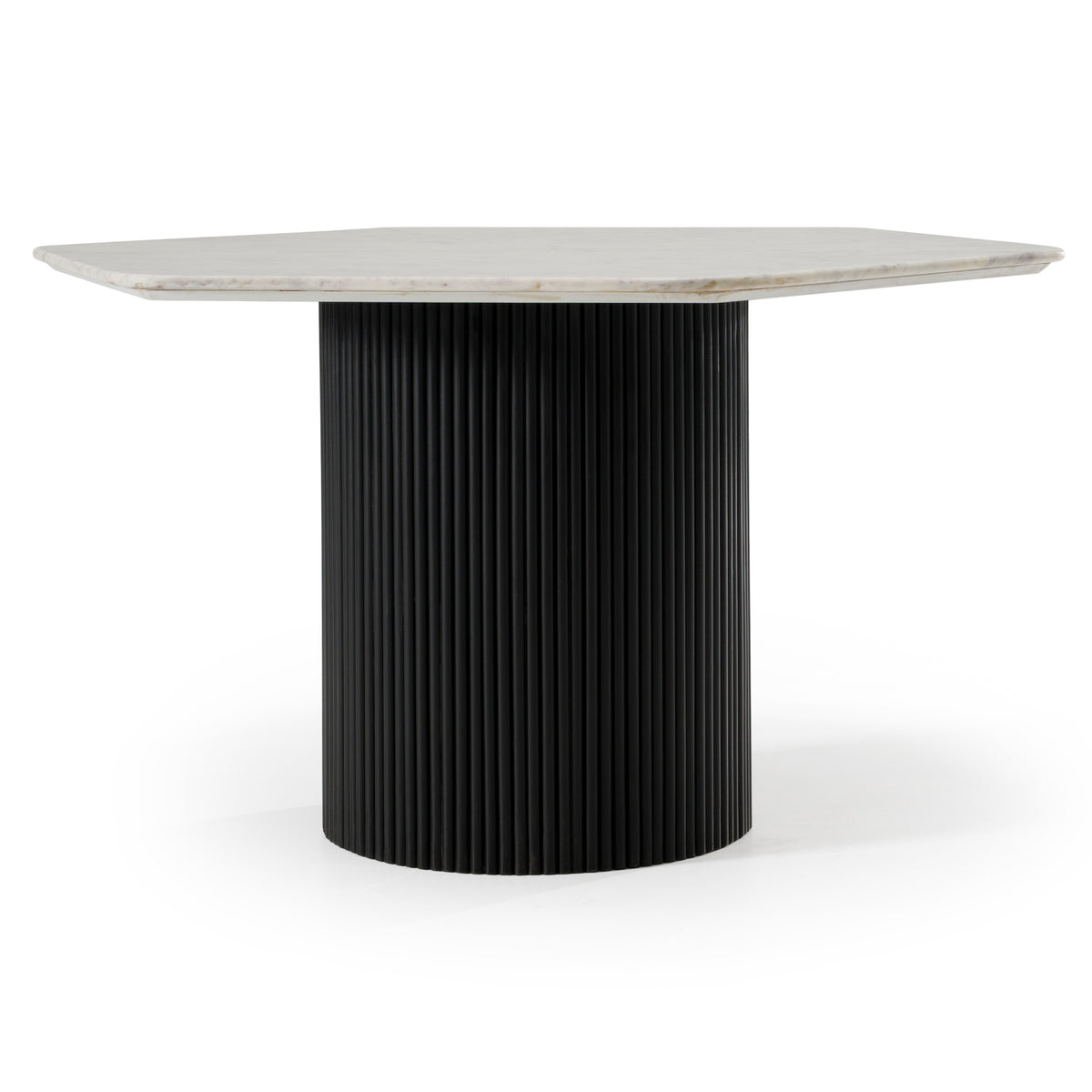 Rivas - Modern White Marble + Black Hex Dining Table by VIG Furniture - View 1