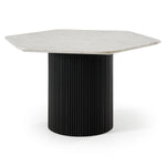 Rivas - Modern White Marble + Black Hex Dining Table by VIG Furniture - View 2