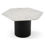 Rivas - Modern White Marble + Black Hex Dining Table by VIG Furniture - View 3