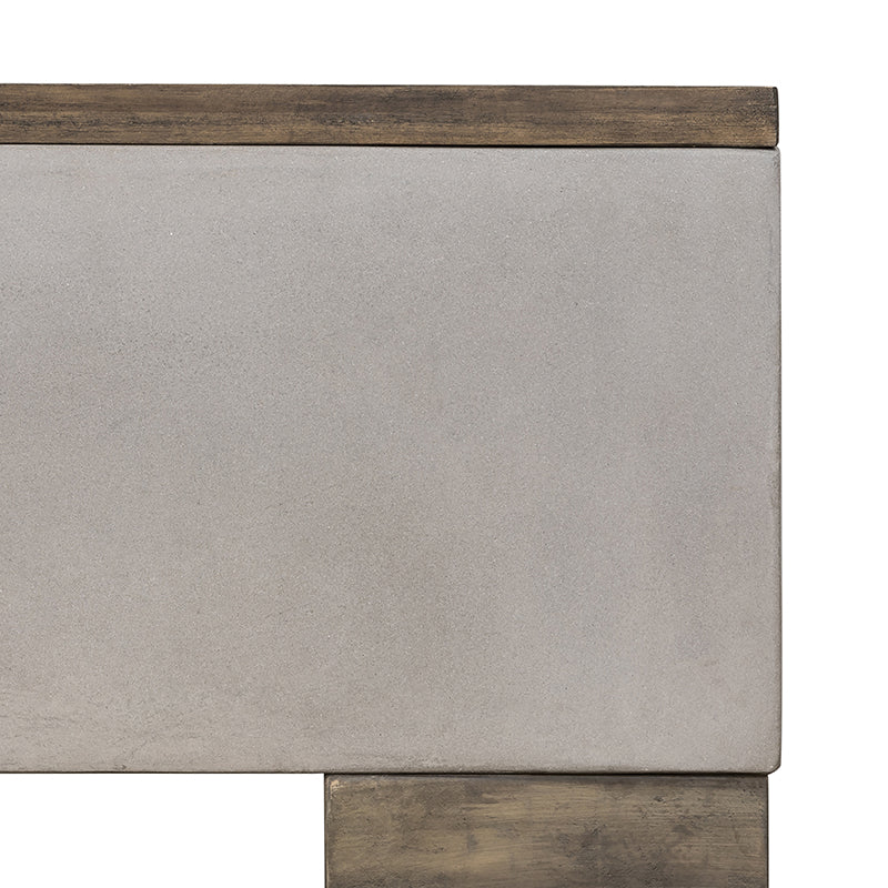 Delaware Modern Concrete & Acacia Rectangular Coffee Table by VIG Furniture - View 4