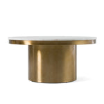 Rocky - Glam White & Gold Coffee Table by VIG Furniture - View 1