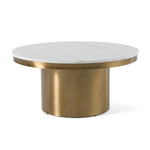 Rocky - Glam White & Gold Coffee Table by VIG Furniture - View 2