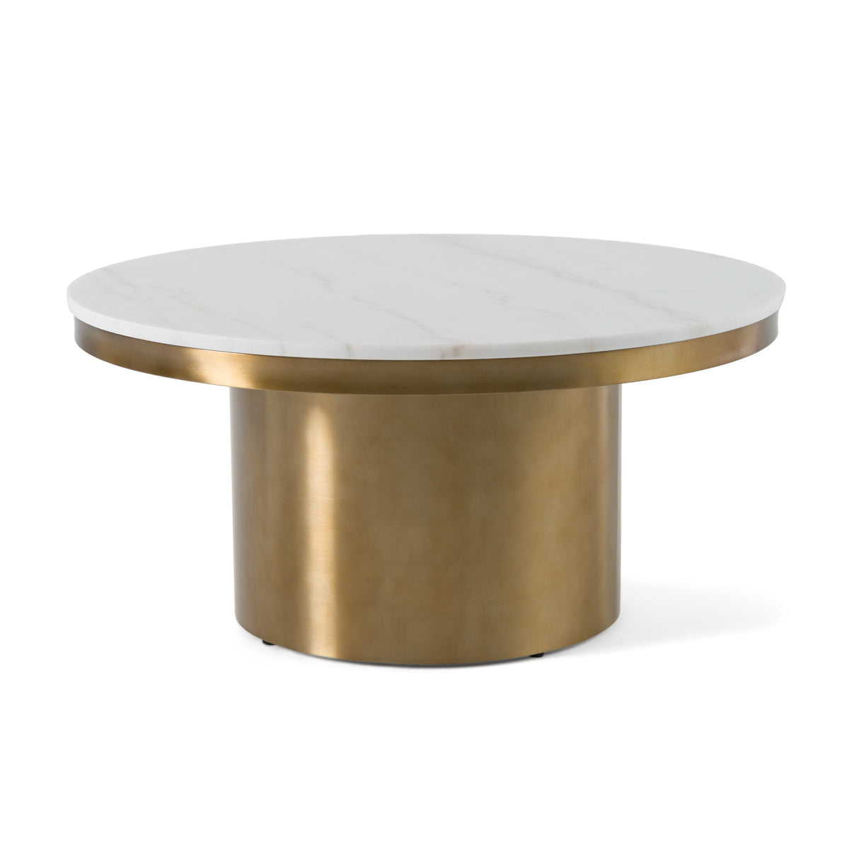 Rocky - Glam White & Gold Coffee Table by VIG Furniture - View 2