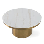 Rocky - Glam White & Gold Coffee Table by VIG Furniture - View 3