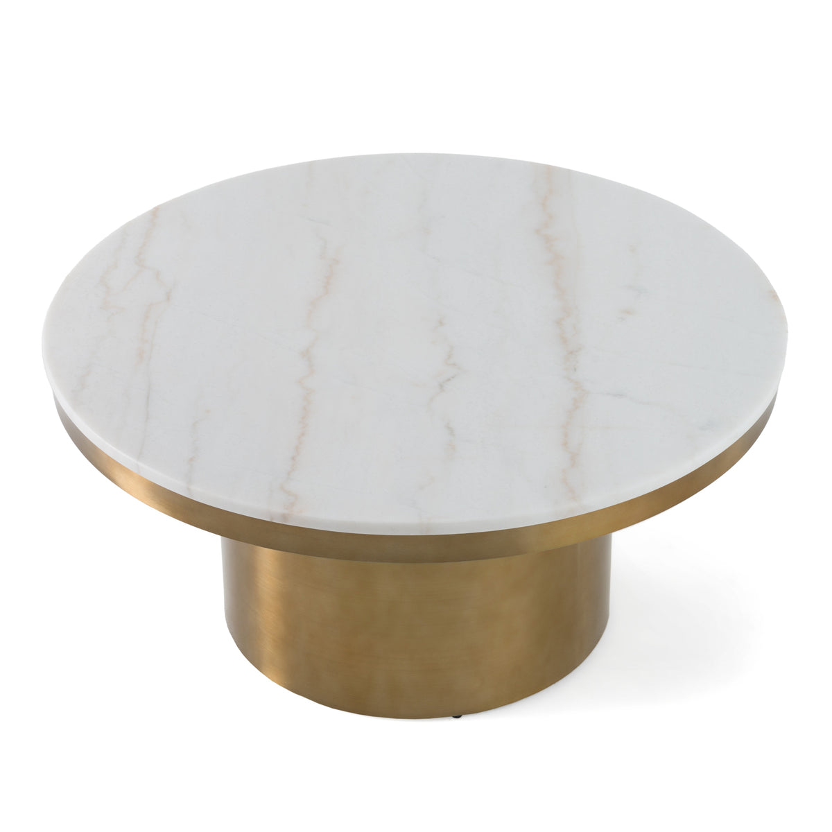 Rocky - Glam White & Gold Coffee Table by VIG Furniture - View 3
