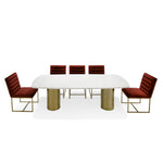 Rocky - Glam White Marble & Brush Gold Large Dining Table by VIG Furniture - View 3