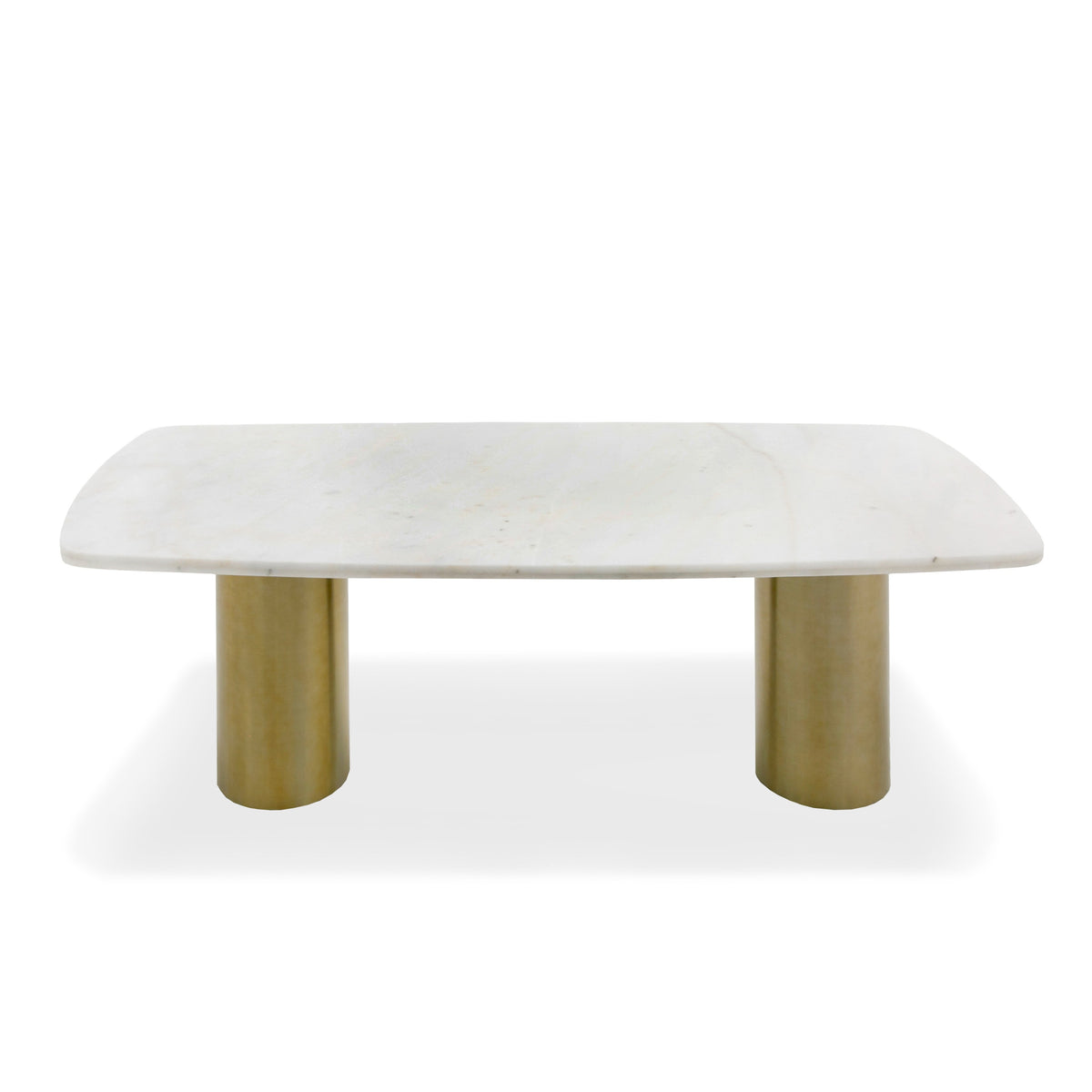 Rocky - Glam White Marble & Brush Gold Large Dining Table by VIG Furniture - View 8