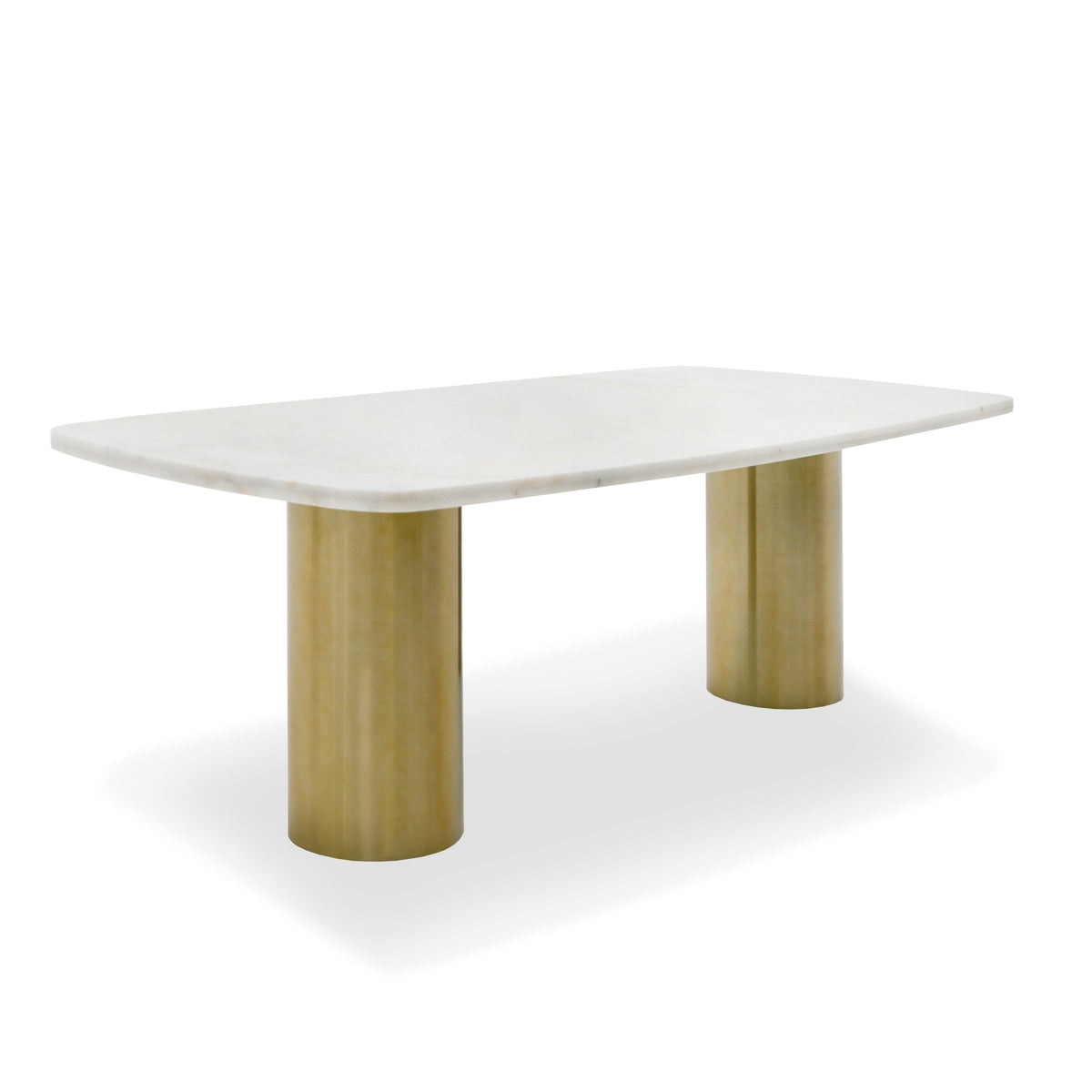 Rocky - Glam White Marble & Brush Gold Large Dining Table by VIG Furniture - View 9