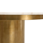 Rocky - Glam White Marble & Brush Gold Round Dining Table by VIG Furniture - View 5