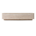 Roma - Modern Faux Travertine Rectangular Coffee Table by VIG Furniture - View 1