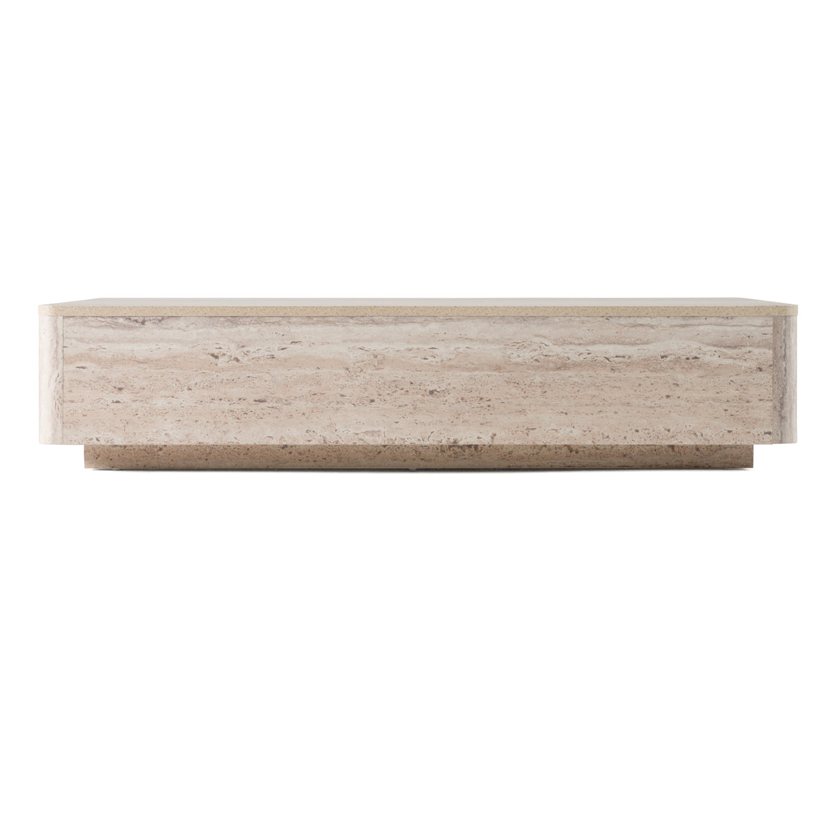 Roma - Modern Faux Travertine Rectangular Coffee Table by VIG Furniture - View 1