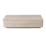 Roma - Modern Faux Travertine Rectangular Coffee Table by VIG Furniture - View 2