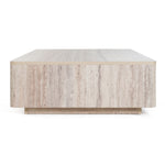 Roma - Modern Faux Travertine Rectangular Coffee Table by VIG Furniture - View 4