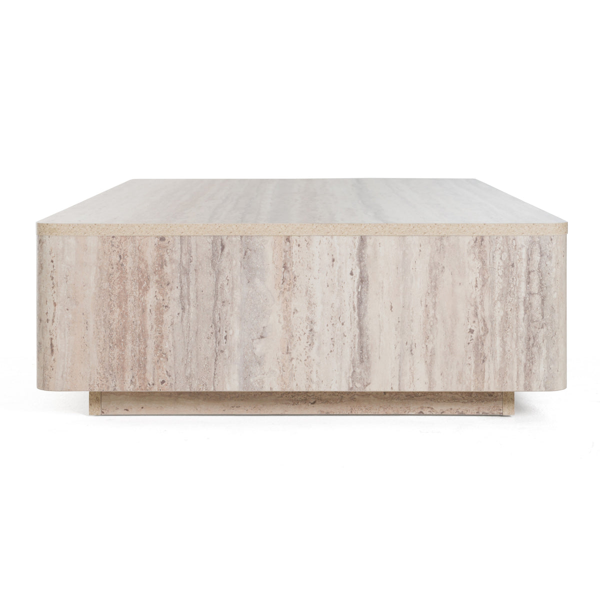 Roma - Modern Faux Travertine Rectangular Coffee Table by VIG Furniture - View 4