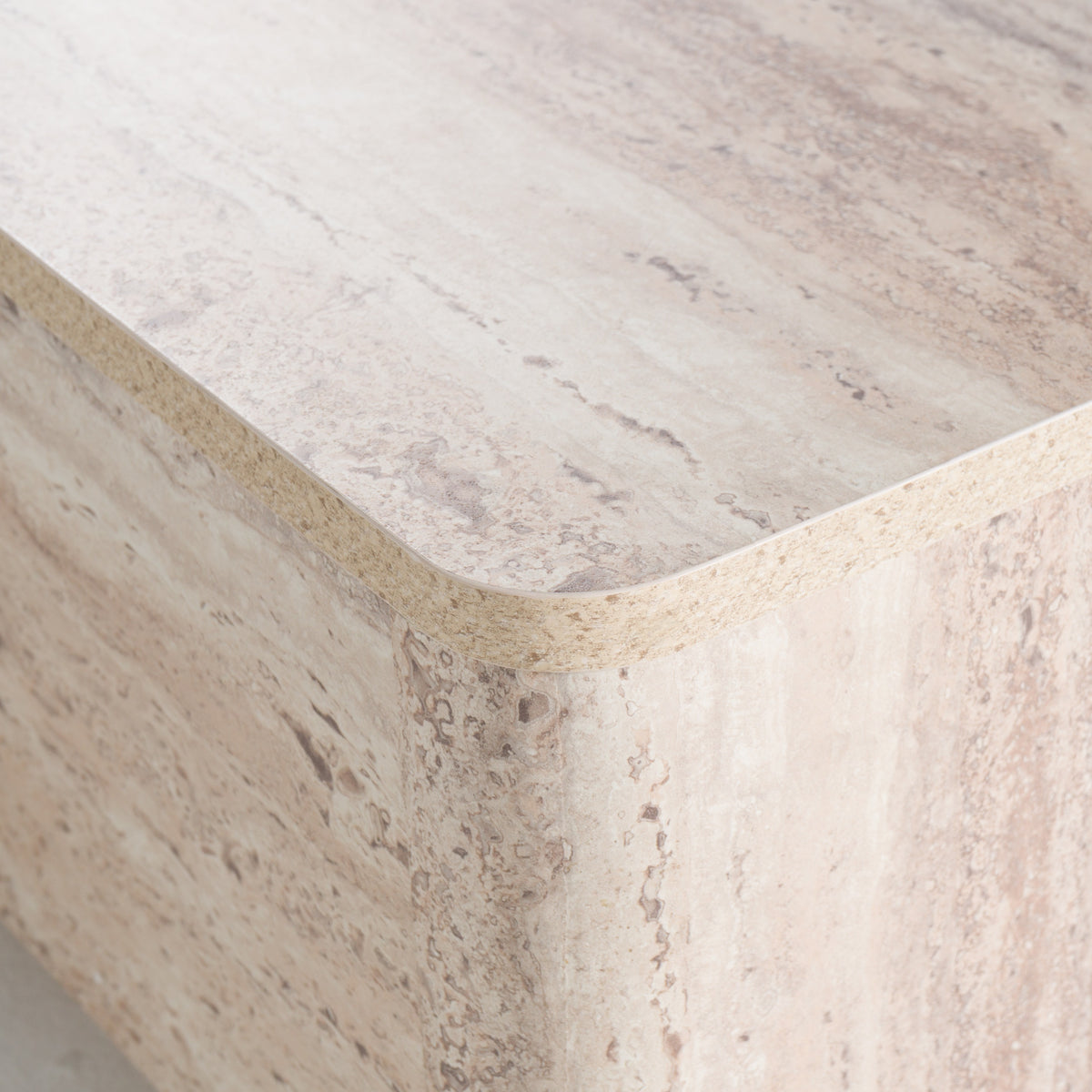 Roma - Modern Faux Travertine Rectangular Coffee Table by VIG Furniture - View 5