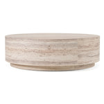 Roma - Modern Faux Travertine Round Coffee Table by VIG Furniture - View 1