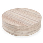 Roma - Modern Faux Travertine Round Coffee Table by VIG Furniture - View 3
